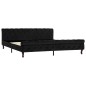 vidaXL Estructura de cama de terciopelo negro 200x200 cm