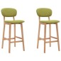 vidaXL Taburetes de cocina 2 unidades tela verde vidaXL Taburetes de cocina 2 unidades tela verde