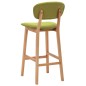 vidaXL Taburetes de cocina 2 unidades tela verde vidaXL Taburetes de cocina 2 unidades tela verde