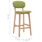 vidaXL Taburetes de cocina 2 unidades tela verde vidaXL Taburetes de cocina 2 unidades tela verde