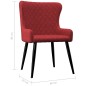 vidaXL Sillas de comedor 4 unidades tela burdeos vidaXL Sillas de comedor 4 unidades tela burdeos