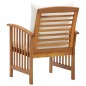 vidaXL Sillas de jardín con cojines 2 unidades madera maciza acacia vidaXL Sillas de jardín con cojines 2 unidades madera maciza acacia