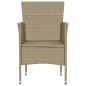 vidaXL Sillas de jardín 4 unidades ratán sintético beige vidaXL Sillas de jardín 4 unidades ratán sintético beige