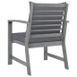 vidaXL Sillas de jardín cojines 2 uds gris oscuro madera maciza acacia vidaXL Sillas de jardín cojines 2 uds gris oscuro madera maciza acacia