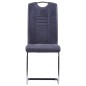 vidaXL Sillas voladizas de comedor 6 uds piel de ante artificial gris vidaXL Sillas voladizas de comedor 6 uds piel de ante artificial gris