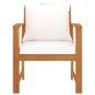 vidaXL Sillas de jardín con cojín crema 2 uds madera maciza de acacia vidaXL Sillas de jardín con cojín crema 2 uds madera maciza de acacia