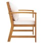 vidaXL Sillas de jardín con cojín crema 2 uds madera maciza de acacia vidaXL Sillas de jardín con cojín crema 2 uds madera maciza de acacia