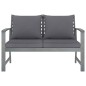 vidaXL Juego muebles de jardín 4 piezas y cojines madera acacia maciza