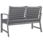vidaXL Juego muebles de jardín 4 piezas y cojines madera acacia maciza