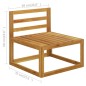 vidaXL Set de sofá de jardín 2 pzas con cojín madera maciza de acacia vidaXL Set de sofá de jardín 2 pzas con cojín madera maciza de acacia