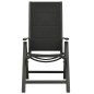 vidaXL Sillas plegables de jardín 2 uds textileno aluminio negro