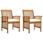 vidaXL Sillas de comedor jardín 2 uds con cojines madera maciza acacia vidaXL Sillas de comedor jardín 2 uds con cojines madera maciza acacia