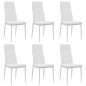 vidaXL Sillas comedor 6 unidades cuero artificial blanco vidaXL Sillas comedor 6 unidades cuero artificial blanco