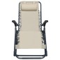 vidaXL Sillas plegables 2 unidades textilene crema