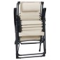 vidaXL Sillas plegables 2 unidades textilene crema vidaXL Sillas plegables 2 unidades textilene crema