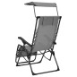 vidaXL Sillas plegables 2 unidades textilene gris vidaXL Sillas plegables 2 unidades textilene gris