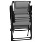 vidaXL Sillas plegables 2 unidades textilene gris vidaXL Sillas plegables 2 unidades textilene gris
