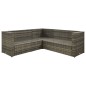 vidaXL Set de muebles de jardín 4 pzas y cojines ratán sintético gris vidaXL Set de muebles de jardín 4 pzas y cojines ratán sintético gris