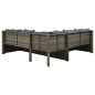 vidaXL Set de muebles de jardín 4 pzas y cojines ratán sintético gris vidaXL Set de muebles de jardín 4 pzas y cojines ratán sintético gris