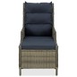 vidaXL Sillón reclinable de jardín y reposapiés ratán sintético marrón vidaXL Sillón reclinable de jardín y reposapiés ratán sintético marrón