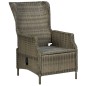 vidaXL Sillón reclinable de jardín y reposapiés ratán sintético marrón vidaXL Sillón reclinable de jardín y reposapiés ratán sintético marrón