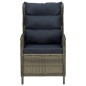 vidaXL Sillón reclinable de jardín y reposapiés ratán sintético marrón vidaXL Sillón reclinable de jardín y reposapiés ratán sintético marrón