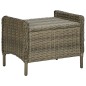 vidaXL Sillón reclinable de jardín y reposapiés ratán sintético marrón vidaXL Sillón reclinable de jardín y reposapiés ratán sintético marrón