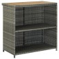 vidaXL Set de mesa y sillas de bar jardín 3 pzas ratán sintético gris vidaXL Set de mesa y sillas de bar jardín 3 pzas ratán sintético gris