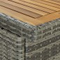 vidaXL Set de mesa y sillas de bar jardín 3 pzas ratán sintético gris vidaXL Set de mesa y sillas de bar jardín 3 pzas ratán sintético gris