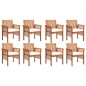 vidaXL Set comedor de jardín 9 pzas y cojines madera maciza de acacia vidaXL Set comedor de jardín 9 pzas y cojines madera maciza de acacia