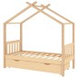 vidaXL Estructura de cama infantil con cajón madera de pino 80x160 cm vidaXL Estructura de cama infantil con cajón madera de pino 80x160 cm