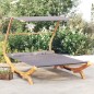 vidaXL Tumbona con dosel madera curvada gris antracita 165x203x138 cm vidaXL Tumbona con dosel madera curvada gris antracita 165x203x138 cm