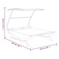vidaXL Tumbona con dosel madera curvada gris antracita 165x203x138 cm vidaXL Tumbona con dosel madera curvada gris antracita 165x203x138 cm