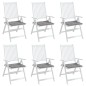 vidaXL Cojines de silla de jardín 6 uds tela Oxford gris 40x40x3 cm