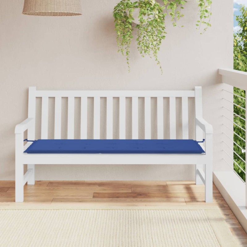 vidaXL Cojín de banco de jardín tela Oxford azul 150x50x3 cm vidaXL Cojín de banco de jardín tela Oxford azul 150x50x3 cm