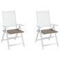 vidaXL Cojines de silla de jardín 2 uds tela Oxford taupé 40x40x3 cm