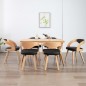 vidaXL Sillas de comedor 6 uds madera curvada cuero sintético negro vidaXL Sillas de comedor 6 uds madera curvada cuero sintético negro