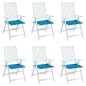 vidaXL Cojines de silla de jardín 6 uds tela Oxford azul 40x40x3 cm