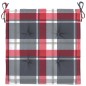 vidaXL Cojines de silla de jardín 2 uds tela a cuadros rojo 40x40x3 cm vidaXL Cojines de silla de jardín 2 uds tela a cuadros rojo 40x40x3 cm