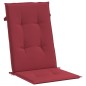 vidaXL Cojín silla de jardín respaldo alto 4 uds tela rojo 120x50x3 cm vidaXL Cojín silla de jardín respaldo alto 4 uds tela rojo 120x50x3 cm