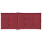 vidaXL Cojín silla de jardín respaldo alto 4 uds tela rojo 120x50x3 cm vidaXL Cojín silla de jardín respaldo alto 4 uds tela rojo 120x50x3 cm