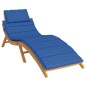 vidaXL Cojín de tumbona de tela Oxford azul 186x58x3 cm vidaXL Cojín de tumbona de tela Oxford azul 186x58x3 cm