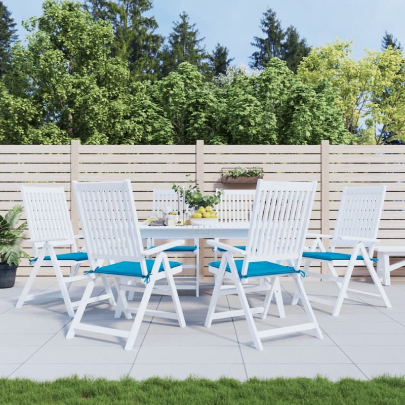 vidaXL Cojines de silla de jardín 6 uds tela Oxford azul 50x50x3 cm vidaXL Cojines de silla de jardín 6 uds tela Oxford azul 50x50x3 cm