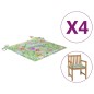vidaXL Cojines de silla de jardín 4 uds tela Oxford hojas 50x50x3 cm vidaXL Cojines de silla de jardín 4 uds tela Oxford hojas 50x50x3 cm