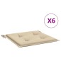 vidaXL Cojines de silla de jardín 6 uds tela Oxford beige 50x50x3 cm vidaXL Cojines de silla de jardín 6 uds tela Oxford beige 50x50x3 cm