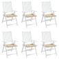 vidaXL Cojines de silla de jardín 6 uds tela Oxford beige 50x50x3 cm vidaXL Cojines de silla de jardín 6 uds tela Oxford beige 50x50x3 cm