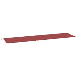 vidaXL Cojín de banco de jardín tela Oxford rojo tinto 200x50x3 cm