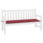vidaXL Cojín de banco de jardín tela Oxford rojo tinto 200x50x3 cm vidaXL Cojín de banco de jardín tela Oxford rojo tinto 200x50x3 cm