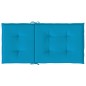 vidaXL Cojín silla jardín respaldo bajo 6 uds tela Oxford azul