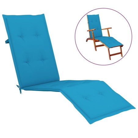 vidaXL Cojín para tumbona azul (75+105)x50x3 cm